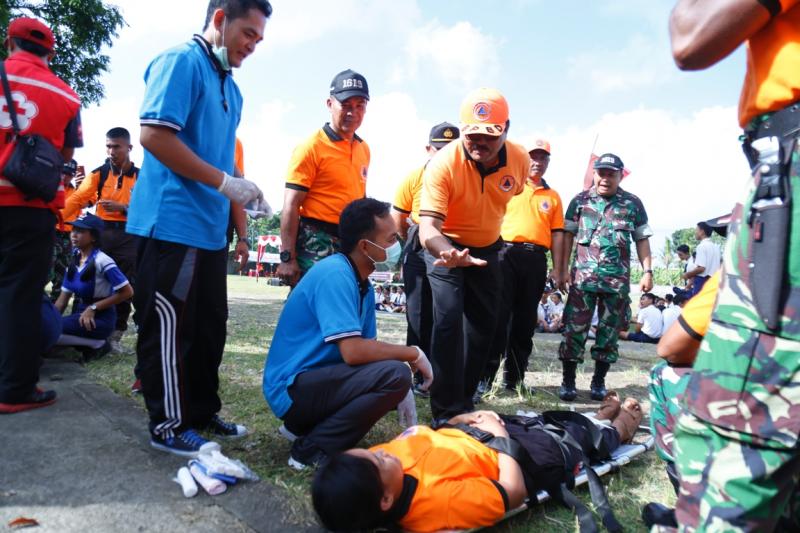 Simulasi Kampung Siaga Bencana | Bali Tribune